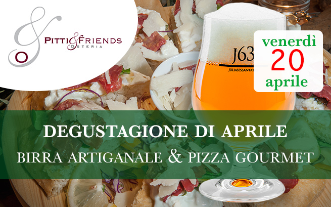 Venerdì 20 aprile – Birra Artigianale & Pizza Gourmet, Degustagione con Simone Cantoni
